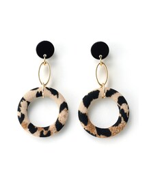 GRL | レオパードサークルピアス(ピアス（両耳用）)