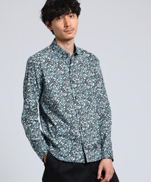シンプルライフ・ LIBERTY FABRIC ボタンダウン 半袖 シャツ シンプルライフ・ LIBERTY FABRIC ボタンダウン 半袖 シャツ