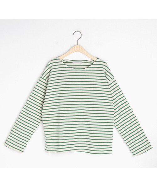 DHOLIC（ディーホリック）の「コットンボーダーTシャツ（Tシャツ/カットソー・レディース・ホワイト/ブラック/グリーン・FREE）」の3枚目の写真