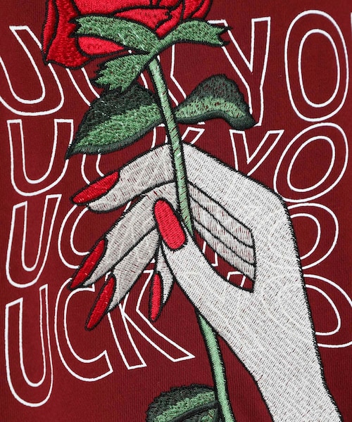 Lure you in LURE刺繍ルーズスウェット ROSE Lure you in LURE刺繍
