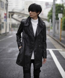 美品！Black by VANQUISH ウールトレンチコート BVJ035 M 20190131125936008_215.jpg