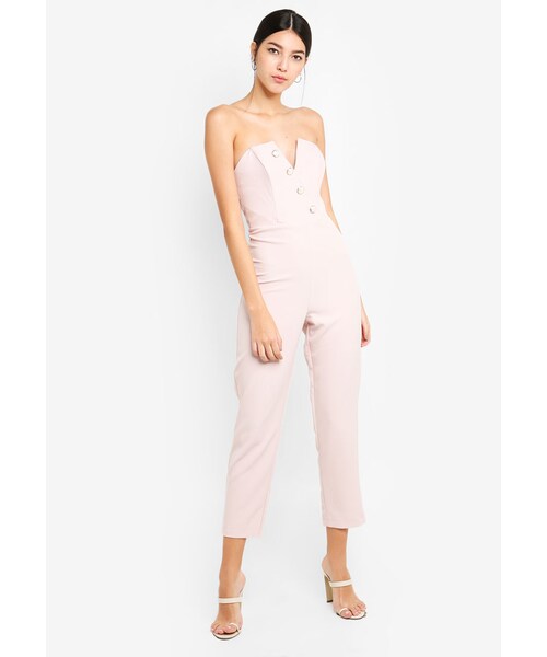 miss selfridge bandeau jumpsuit