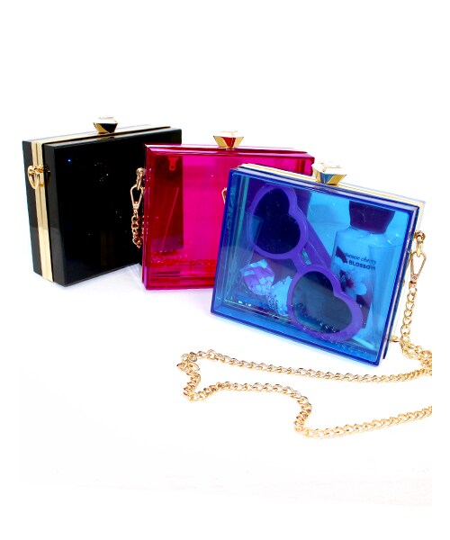 ANAP（アナップ）の「クリアーパーティミニバッグ（バッグ・レディース・ピンク/ブラック/ブルー・one size）」の13枚目の写真