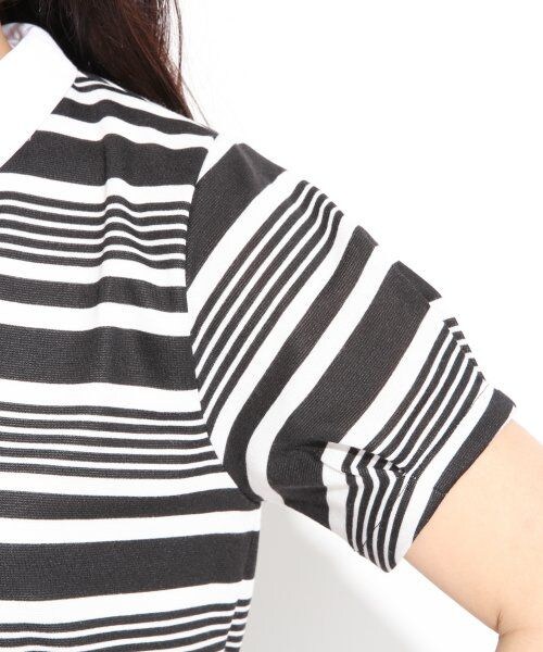 LOWRYS FARM（ローリーズファーム）の「シャツレイヤードプルオーバーショートスリーブ（トップス・レディース・ネイビー/サックスブルー/ブラック/オフ・Ｌ/Ｍ）」の8枚目の写真