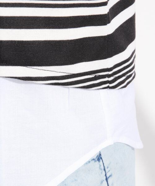 LOWRYS FARM（ローリーズファーム）の「シャツレイヤードプルオーバーショートスリーブ（トップス・レディース・ネイビー/サックスブルー/ブラック/オフ・Ｌ/Ｍ）」の10枚目の写真