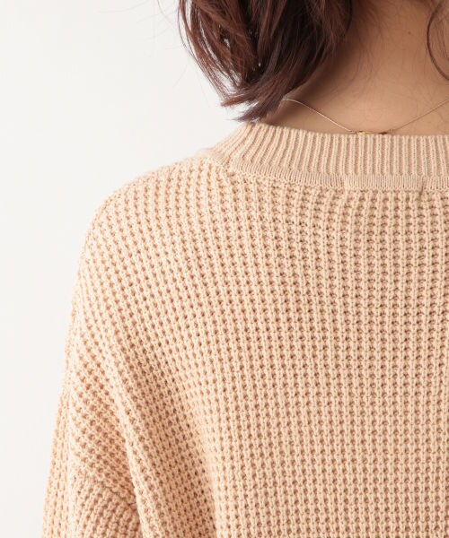 studio CLIP（スタディオクリップ）の「7ゲージコットンアクリルワッフルワンピース（ワンピース/ドレス・オフホワイト/ブラック/ベージュ）」の9枚目の写真
