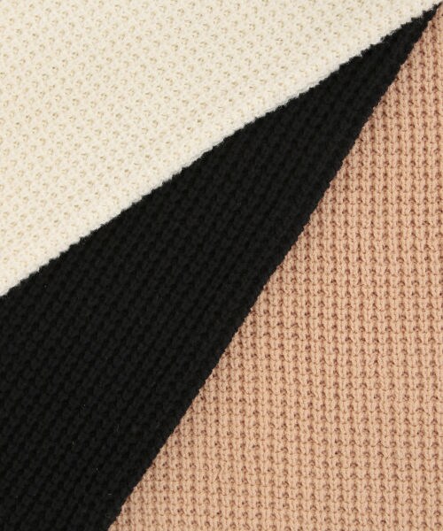 studio CLIP（スタディオクリップ）の「7ゲージコットンアクリルワッフルワンピース（ワンピース/ドレス・オフホワイト/ブラック/ベージュ）」の10枚目の写真