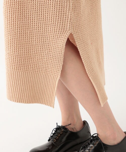 studio CLIP（スタディオクリップ）の「7ゲージコットンアクリルワッフルワンピース（ワンピース/ドレス・オフホワイト/ブラック/ベージュ）」の8枚目の写真