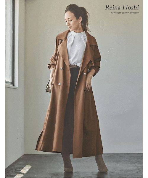 150周年記念トレンチコート Re:EDIT（リエディ）の「[今だけ送料無料][星玲奈さん着用][低身長向け