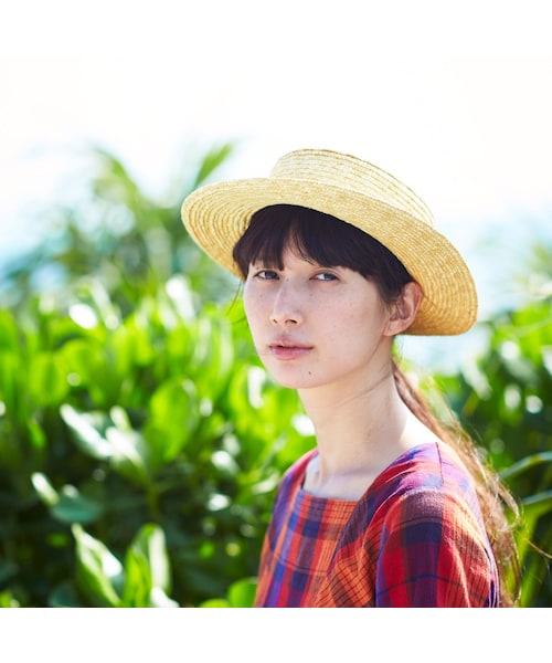 Sunny clouds(サニークラウズ)の「サニークラウズ feat. 田中帽子店 kazumiと田中さんで作ったカンカン帽(ファッション小物 > 帽子・レディース・ベージュ)」の3枚目の写真