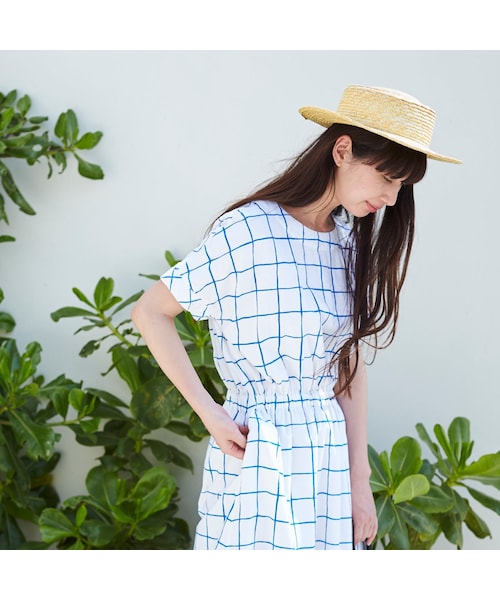 Sunny clouds(サニークラウズ)の「サニークラウズ feat. 田中帽子店 kazumiと田中さんで作ったカンカン帽(ファッション小物 > 帽子・レディース・ベージュ)」の7枚目の写真