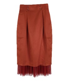 STYLEBLOCK | シルケットツイル×チュールタイトスカート(スカート)