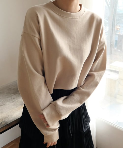 DHOLIC（ディーホリック）の「オーバーサイズコットンスウェット（スウェット・レディース・ブルー/ベージュ/イエロー/ブラック・FREE）」の3枚目の写真