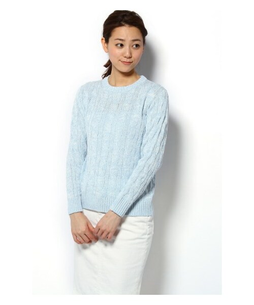 新品★ IENA パールツキケーブルプルオーバー　ケーブル編み　ニット IENA パールツキケーブルプルオーバー グレー 公式通販
