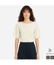 UNIQLO | 3Dバルーンスリーブセーター（5分袖）(ニット/セーター)