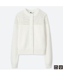 UNIQLO | メッシュクルーネックカーディガン（長袖）(カーディガン/ボレロ)