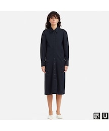 UNIQLO | シャツワンピース（長袖）(ワンピース)