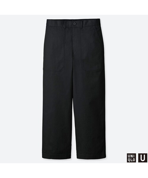UNIQLO（ユニクロ）の「ワイドストレートベイカーパンツ（その他パンツ・メンズ・BROWN 35/BLACK 09/OLIVE 56・88/76/73/91/82/79/85）」の2枚目の写真