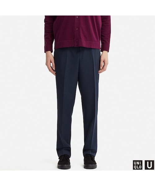 UNIQLO（ユニクロ）の「ワイドフィットパンツ（セットアップ）（その他パンツ・メンズ・BLACK 09/NAVY 69/DARK GRAY 08・85/76/79/82/91/88/73）」の3枚目の写真