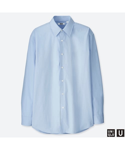 UNIQLO（ユニクロ）の「エクストラファインコットンブロードシャツ（長袖）（シャツ/ブラウス・メンズ・LIGHT GRAY 02/WHITE 00/BLUE 63/NAVY 69・L/XL/XXL/S/M）」の3枚目の写真