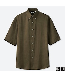 UNIQLO | プレミアムリネンワイドフィットシャツ（半袖）(シャツ/ブラウス)