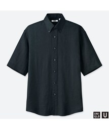 UNIQLO | プレミアムリネンワイドフィットシャツ（半袖）(シャツ/ブラウス)