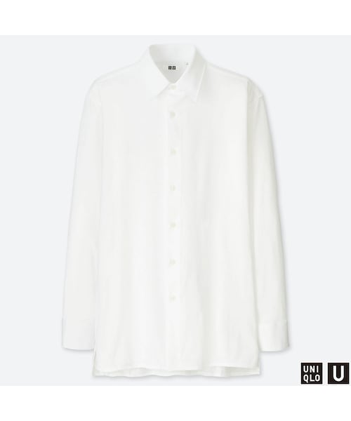 UNIQLO（ユニクロ）の「スーピマコットンジャージーシャツ（長袖）（シャツ/ブラウス・メンズ・GRAY 06/WHITE 00/NAVY 69/BLACK 09・L/XL/S/XXL/M）」の2枚目の写真