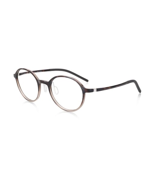 JINS（ジンズ）の「【Slim Airframe -trend- 】（メガネ・レディース・レッドササ(07)/カーキ(28)/ブラウンデミ(86)/グレーデミ(93)・Medium 48□20-140○41）」の2枚目の写真