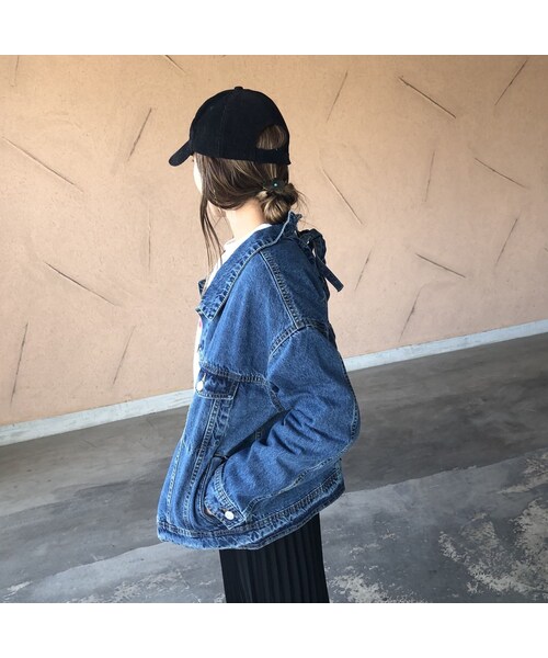 copine（コピン）の「再入荷！着るだけで抜き襟！おしゃれGジャン（デニムジャケット・レディース・その他）」の12枚目の写真
