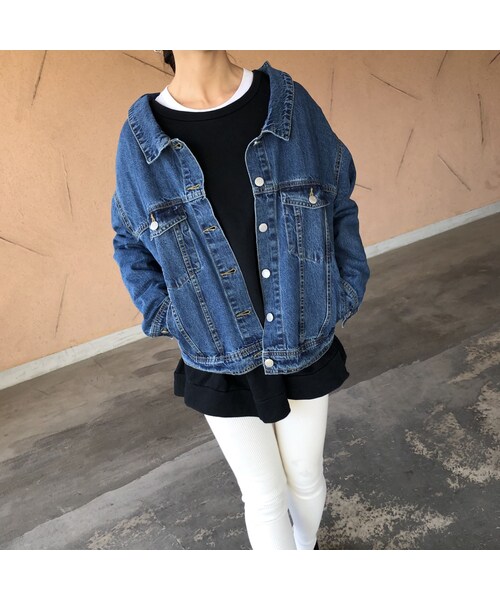 copine（コピン）の「再入荷！着るだけで抜き襟！おしゃれGジャン（デニムジャケット・レディース・その他）」の9枚目の写真