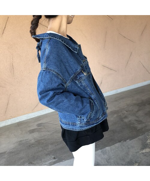 copine（コピン）の「再入荷！着るだけで抜き襟！おしゃれGジャン（デニムジャケット・レディース・その他）」の10枚目の写真