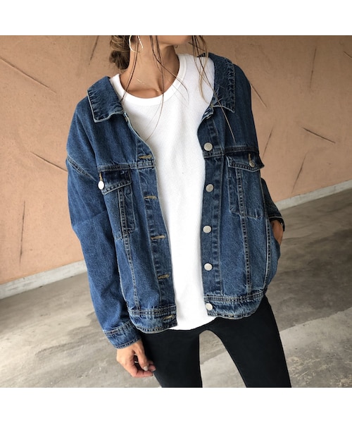 copine（コピン）の「再入荷！着るだけで抜き襟！おしゃれGジャン（デニムジャケット・レディース・その他）」の3枚目の写真