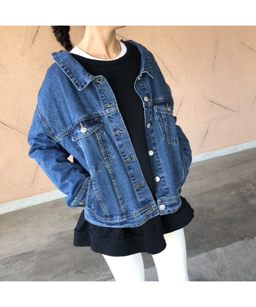 copine（コピン）の「再入荷！着るだけで抜き襟！おしゃれGジャン（デニムジャケット・レディース・その他）」の6枚目の写真