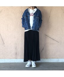 copine | シフォンプリーツロングスカート【クリックポスト対象商品】(スカート)