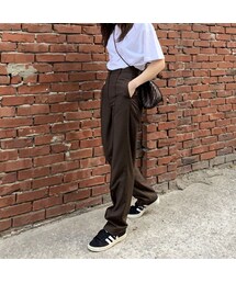 Didot. | 【在庫限り】center press  tapered long pt(スラックス)