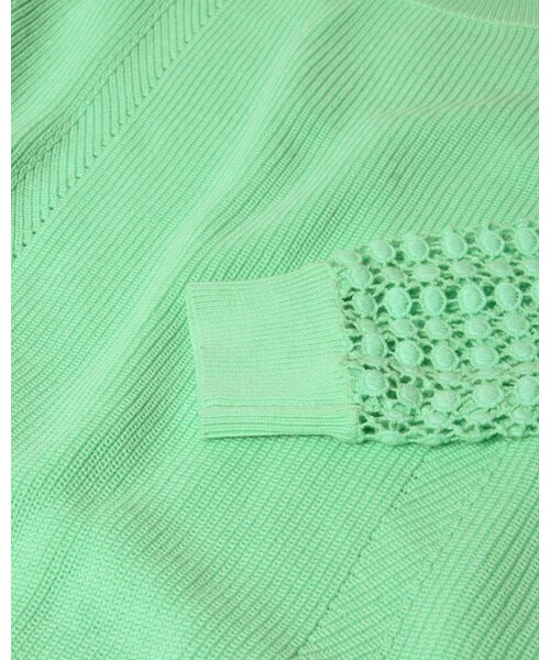 VICKY(ビッキー)の「袖レース使いプルオーバーニット(トップス・レディース・オフホワイト/ブラック/グリーン/グレージュ・M)」の9枚目の写真