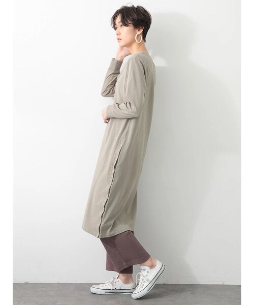 koe（コエ）の「リブパンツ（その他・グレー/キャメル・F）」の9枚目の写真