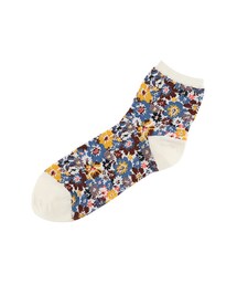 靴下屋 | ガーゼ調もりもり花柄アンク(レッグウェア)