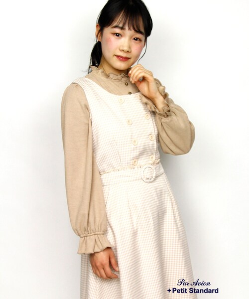 paravion（パラビオン）の「ワッフルトップス（トップス・レディース・オフ/ブルー/ベージュ・ONE）」の3枚目の写真