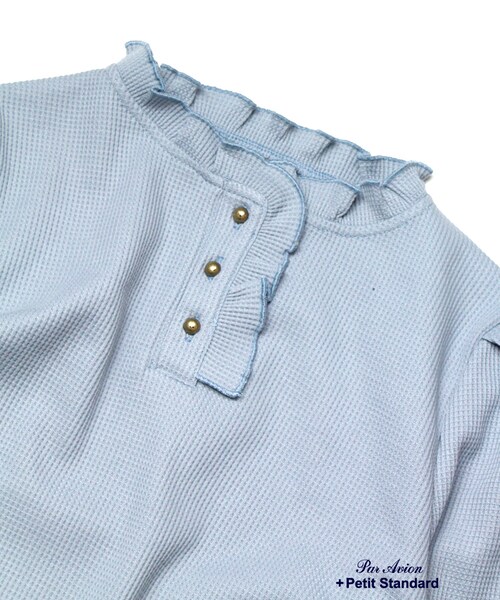 paravion（パラビオン）の「ワッフルトップス（トップス・レディース・オフ/ブルー/ベージュ・ONE）」の10枚目の写真