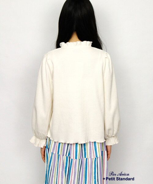 paravion（パラビオン）の「ワッフルトップス（トップス・レディース・オフ/ブルー/ベージュ・ONE）」の9枚目の写真