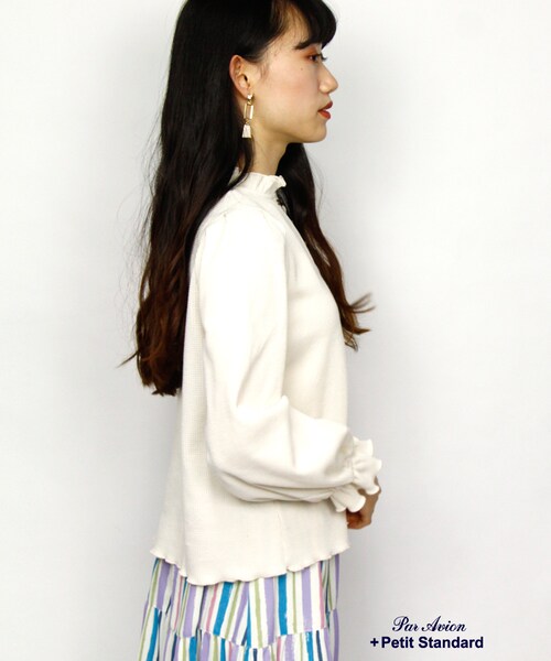 paravion（パラビオン）の「ワッフルトップス（トップス・レディース・オフ/ブルー/ベージュ・ONE）」の8枚目の写真