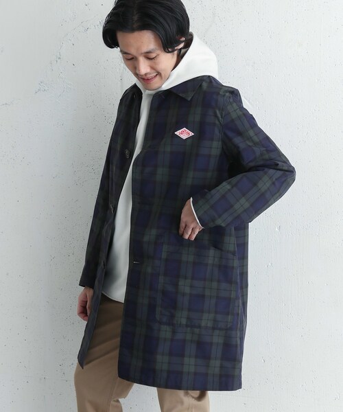DANTON(ダントン)の「DANTON NYLON TAFFETA CHECK COAT(ジャケット/アウター・メンズ・BLK WATCH/BRN CHECK・38/40)」の2枚目の写真