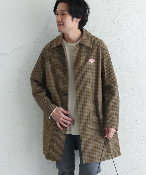 DANTON(ダントン)の「DANTON NYLON TAFFETA CHECK COAT(ジャケット/アウター・メンズ・BLK WATCH/BRN CHECK・38/40)」の3枚目の写真