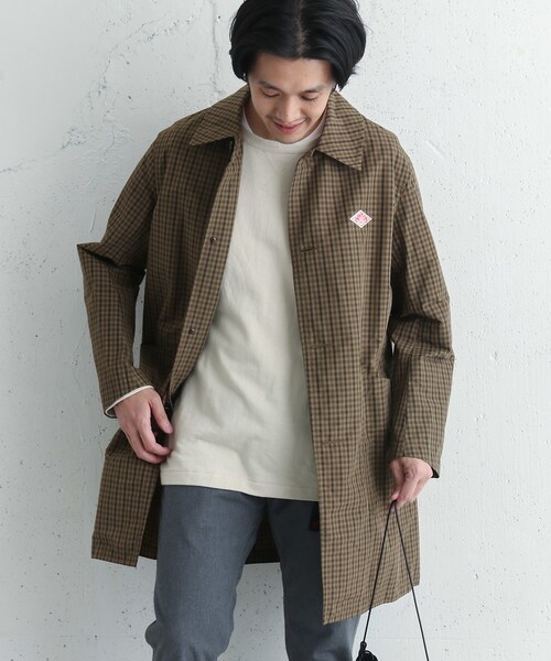 DANTON(ダントン)の「DANTON NYLON TAFFETA CHECK COAT(ジャケット/アウター・メンズ・BLK WATCH/BRN CHECK・38/40)」の1枚目の写真
