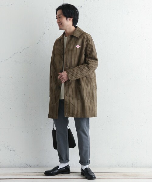 DANTON(ダントン)の「DANTON NYLON TAFFETA CHECK COAT(ジャケット/アウター・メンズ・BLK WATCH/BRN CHECK・38/40)」の4枚目の写真
