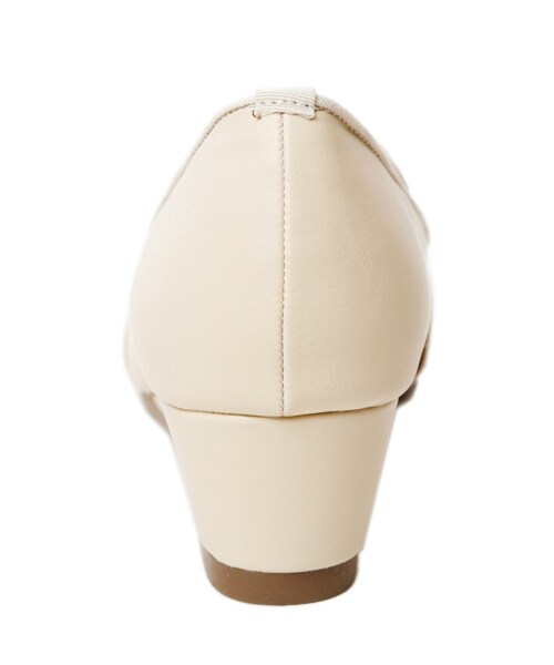 earth music&ecology（アースミュージックアンドエコロジー）の「オペラウェッジシューズ（パンプス・レディース・ピンクベージュ/ブラック/アイボリー・25cm）」の9枚目の写真