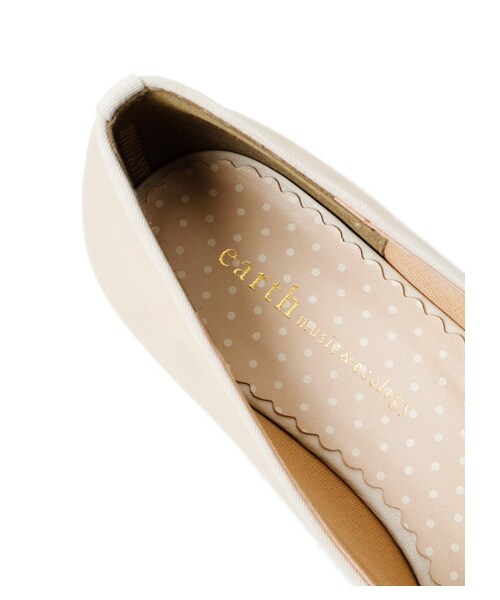 earth music&ecology（アースミュージックアンドエコロジー）の「オペラウェッジシューズ（パンプス・レディース・ピンクベージュ/ブラック/アイボリー・25cm）」の10枚目の写真