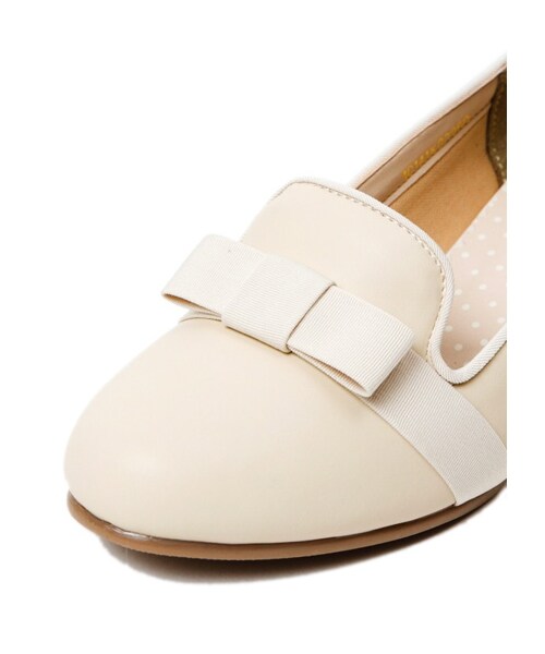 earth music&ecology（アースミュージックアンドエコロジー）の「オペラウェッジシューズ（パンプス・レディース・ピンクベージュ/ブラック/アイボリー・25cm）」の6枚目の写真