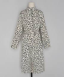 DHOLIC | フリルネックパターンワンピース(ワンピース)